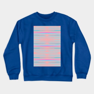 Sunset Stripes - Aqua Blue Pink Crewneck Sweatshirt